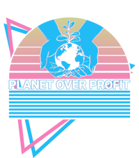 Climate Change Awareness Retro Planet Over Profit Gift Tall Sweatshirt