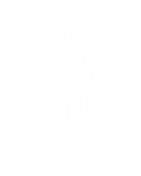 Id Rather Be Camping With My Dog Gift Ceramic Bell Ornament