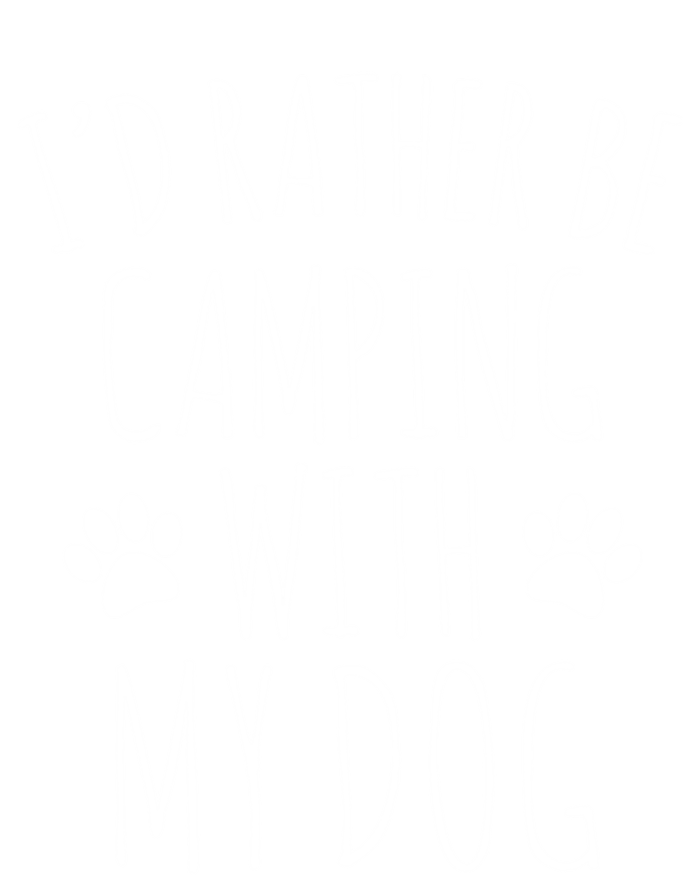 Id Rather Be Camping With My Dog Gift Ceramic Bell Ornament