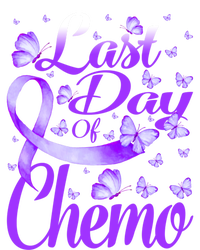 Last Day Of Chemo Fibromyalgia Awareness Butterfly Gift T-Shirt