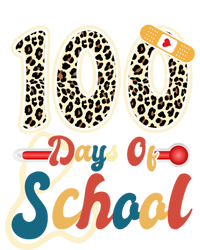 Leopard 100 Days Of School Nurse Stethoscope Teacher Student Gift Kids Hoodie