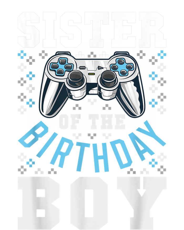 Sister Of The Birthday Boy Matching Video Gamer Birthday Women's Crop Top Tee