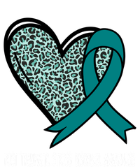 Leopard Heart Post Traumatic Stress Disorder Awareness Teal Cute Gift Striped Beanie with Solid Band