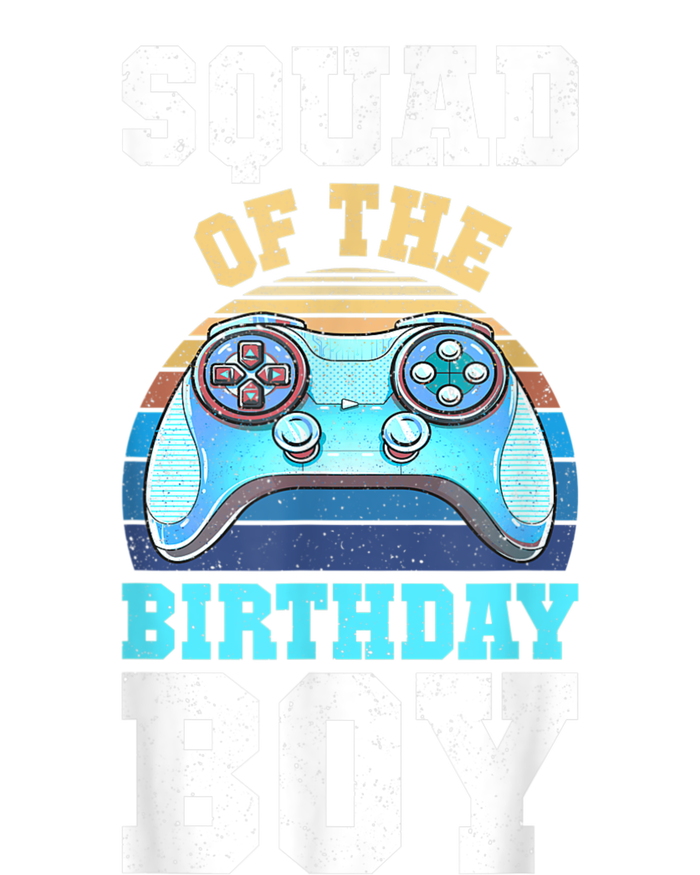 Squad Of The Birthday Boy Matching Video Gamer Birthday Women's Knotted Racerback Tank