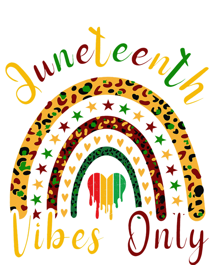 Juneteenth Vibes Only Leopard Rainbow Juneteeth 7-Panel Snapback Hat