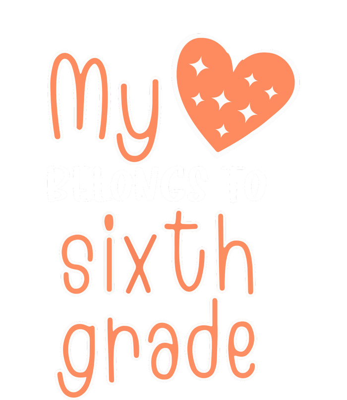 6th Grade My Belongs To Sixth Grade Teacher Back To School Teacher Gift Bumper Sticker