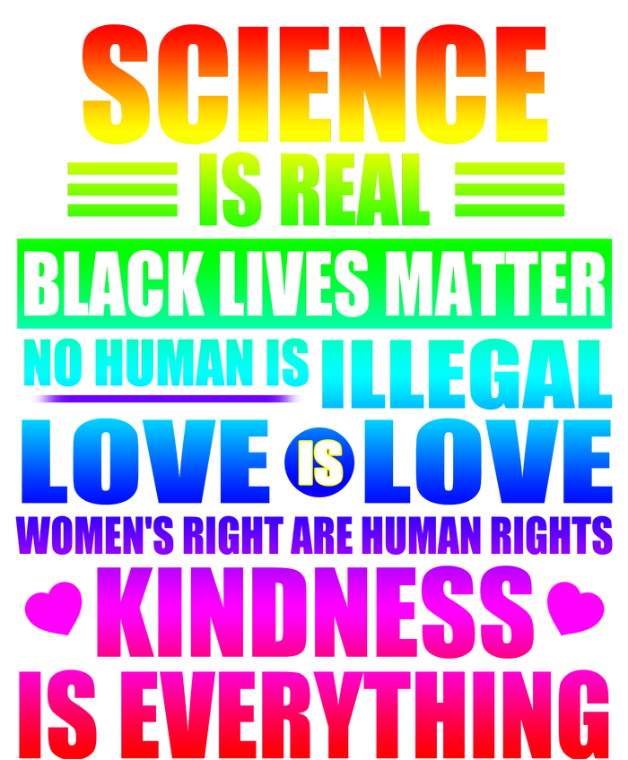 Science Is Real Black Lives Matter No Human Is Illegal Love Is Love Softstyle Adult Sport Polo