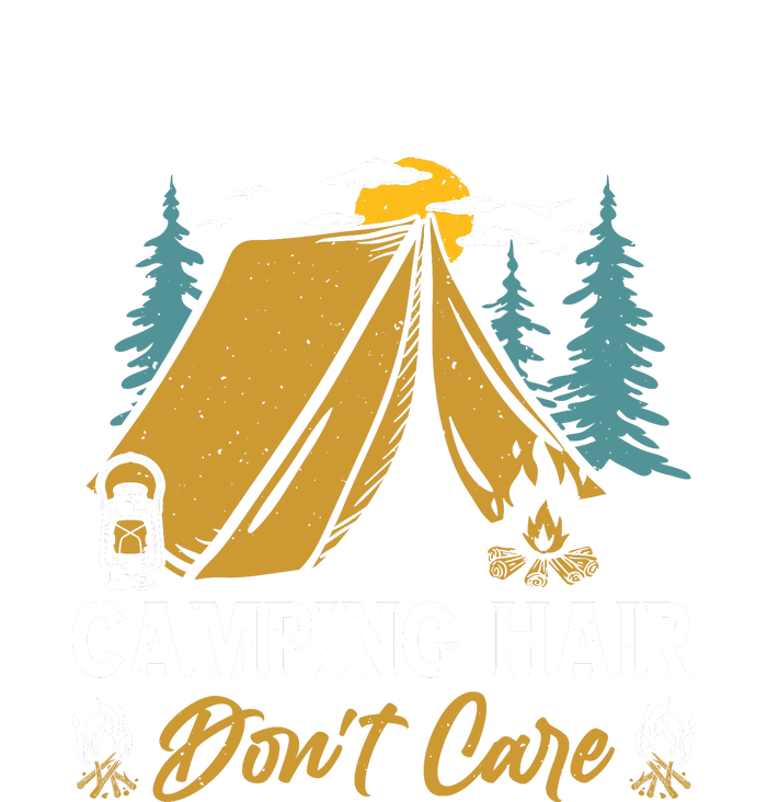 Funny Camp Hair Dont Care Gift Camping Outdoor Gift Women's Pullover Hoodie