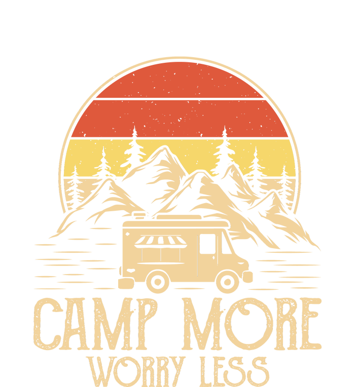 Retro Camping Camp More Worry Less Gift RV Camping Wilderness T-Shirt