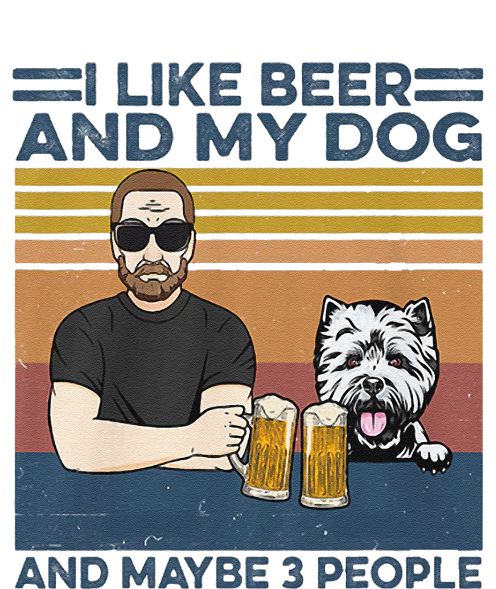 I Like Beer My Dog And Maybe 3 People Funny Dog Lovers Gift T-Shirt