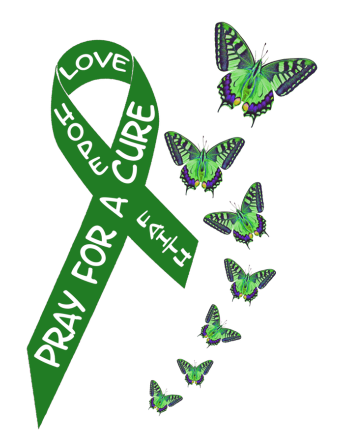 Liver Cancer Awareness Green Ribbon Religious Butterflies Gift Infant Baby Jersey Bodysuit