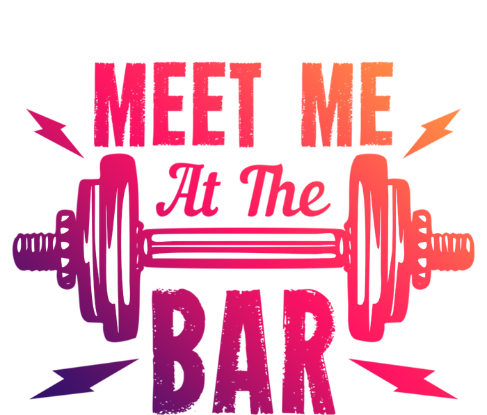 Meet Me At The Bar Funny Gym Sport Fitness Quote Pun Cool Gift Ladies Essential Flowy Tank