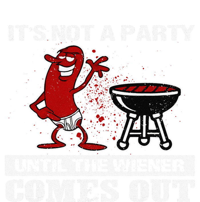 Its Not A Party Until The Wiener Comes Out Hot Dog BBQ Yupoong Adult 5-Panel Trucker Hat