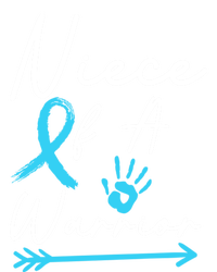 Niece Of A Warrior Prostate Cancer Light Blue Handprint Gift Valucap Bio-Washed Visor