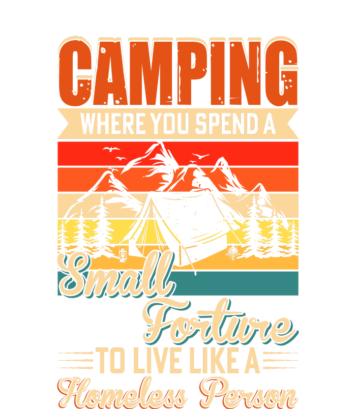 Vintage Camping Where You Spend A Small Forture Wilderness Camping Lover Sustainable Bucket Hat