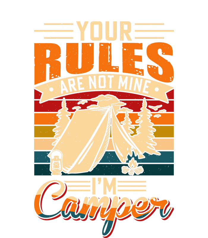 Vintage Your Rules Are Not Mine Im Camper Wilderness Camping Lover Zip Tote Bag