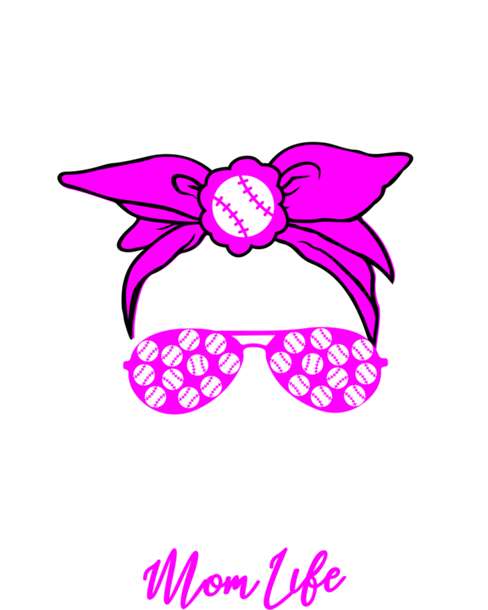 Livin That Softball Life Momlife Skull Cool Mom Sports Fan Gift T-Shirt