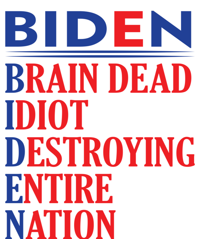 Braindead Idiot Destroying Entire Nation Biden Meme Trump 24 Stainless Steel Tumbler