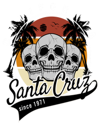 Retro Vintage Santa Cruz California Skull Street Wear Hoodie