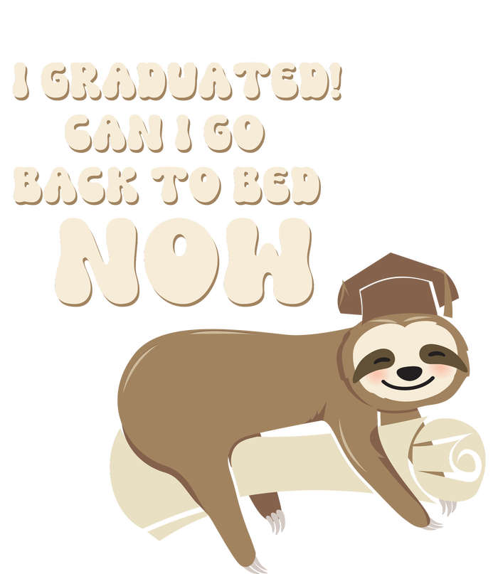 I Graduated Can Go Back To Bed Now Funny Graduation Sloth Softstyle Adult Sport Polo