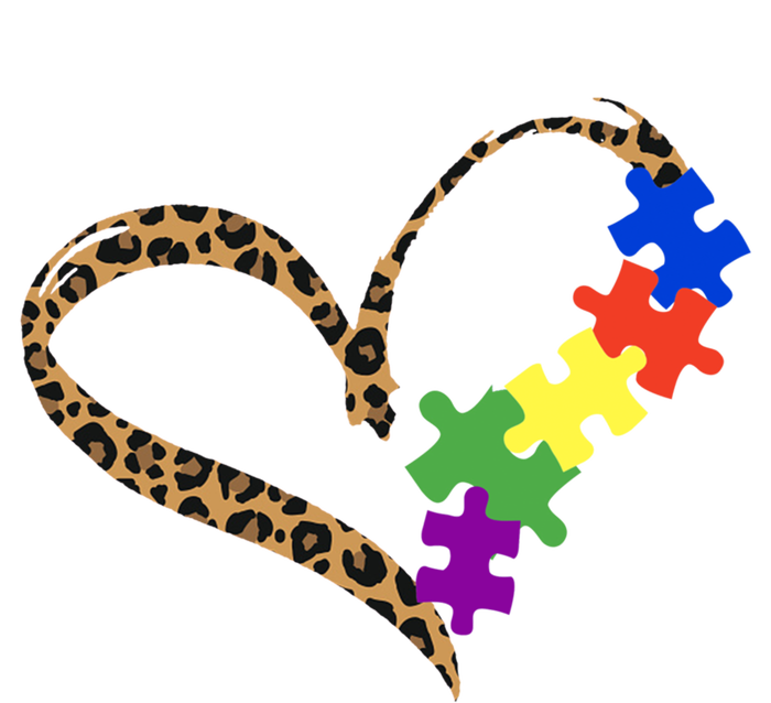 Love Autism Puzzle Leopard Graphic Autism Awareness Gift Poster