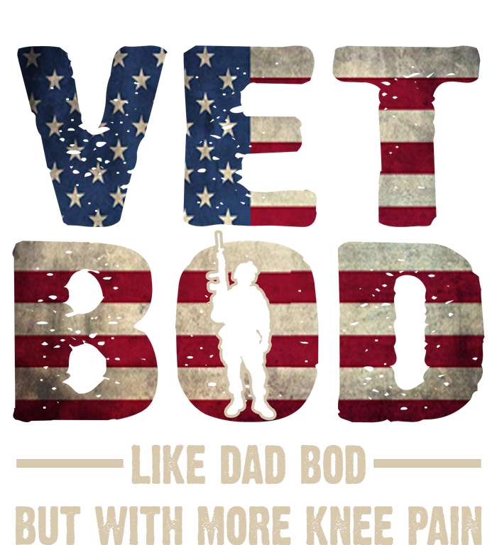 Vet Bod Like A Dad Bod But With More Knee Pain Veteran Yupoong Adult 5-Panel Trucker Hat