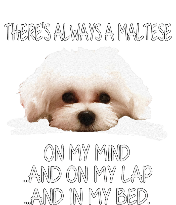 Maltese Dog Is On My Mind Funny Puppy Owner Design Magnet