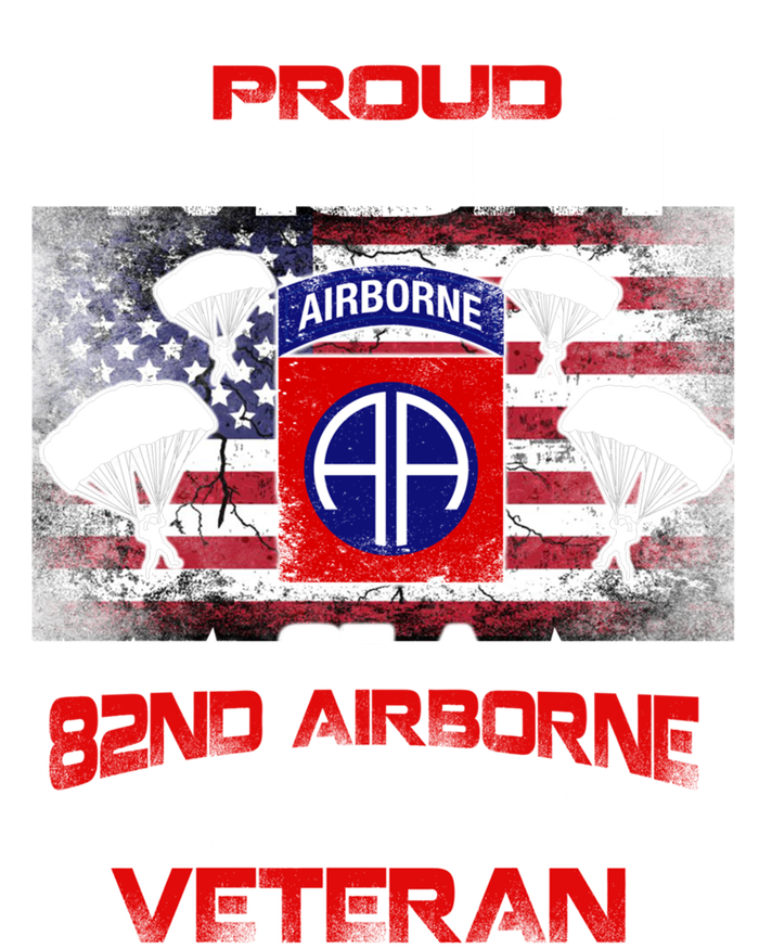 Proud Mom 82nd Airborne Paratrooper Veteran Flag Gift T-Shirt