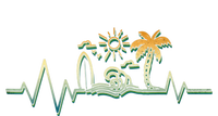 Heartbeat Surf Surfing Palm Trees Beach Island Summer Sunset T-Shirt