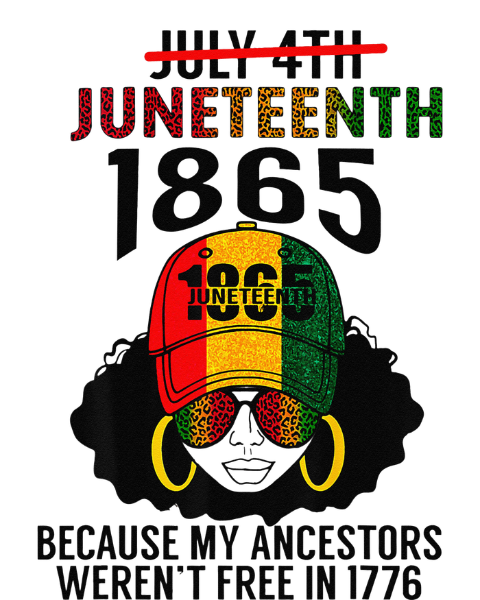 Juneteenth 1865 Because My Ancestors Weren't Free Black Cool Comfort Performance Bucket Hat