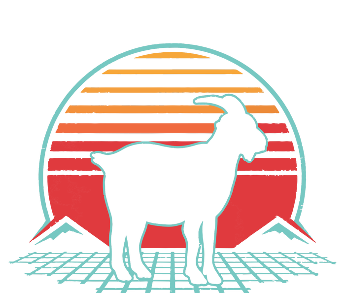 Goat Retro Vintage 80s Style Farm Animal Lover Gift T-Shirt