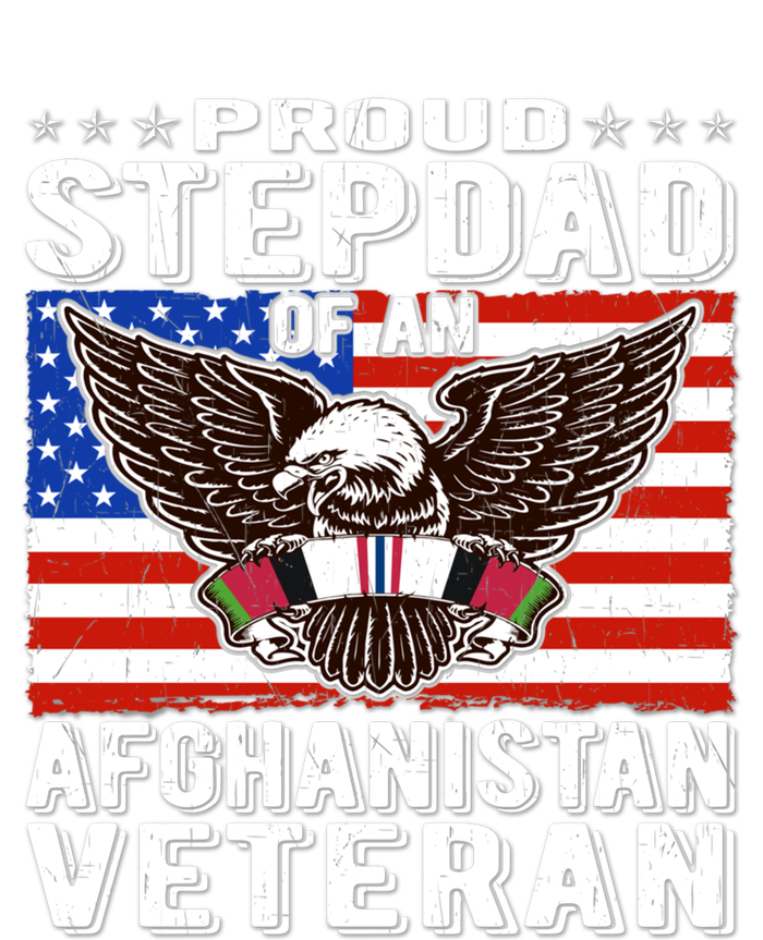 Proud Stepdad Of Afghanistan Veteran Patriotic Military Dad Cute Gift Women's V-Neck T-Shirt