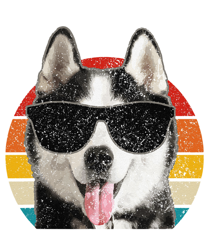 Siberian Husky Sunglasses Funny Vintage Husky Dog Lover T-Shirt