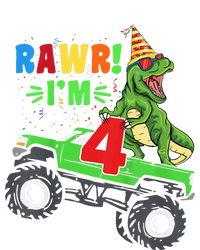 Kid Rawr Im 4 Dinosaur T Rex Monster Truck 4th Birthday boy Valucap Bio-Washed Visor