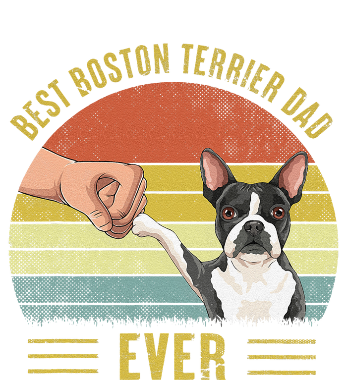 Vintage Best Boston Terrier Dad Ever Fist Bump Funny Dog Sustainable Beanie