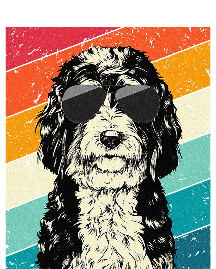 Retro Vintage Bernedoodle With Sunglasses Dog Lovers T-Shirt