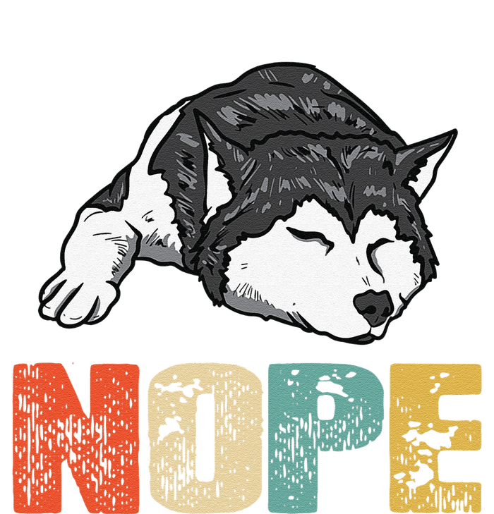 Vintage Nope Funny Siberian Husky Dog Lover T-Shirt