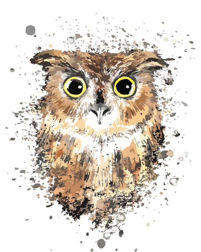 Cute Great Horned Owls Artistic Tees For Women Men T-Shirt