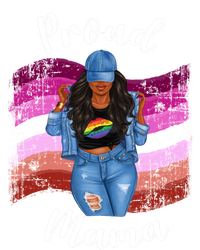 Proud Mama Lesbian Pride Lgbtq Black Mom Lesbian Flag Cute Gift Long Sleeve Shirt