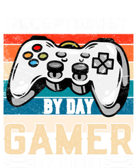 Receptionist By Day Gamer By Night Video Gaming Fans Retro Gift Tie Dye Hoodie