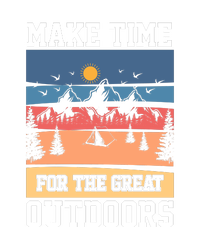 Retro Make Time Foe The Great Outdoors Camping For Camper Long Sleeve Pajama Set