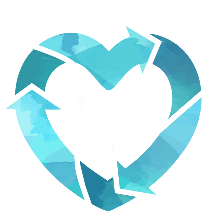 Recycle Reduce Reuse: Plastic Recycling Heart Earth Day Gift Great Gift Sweatshirt Cinch Pack Bag