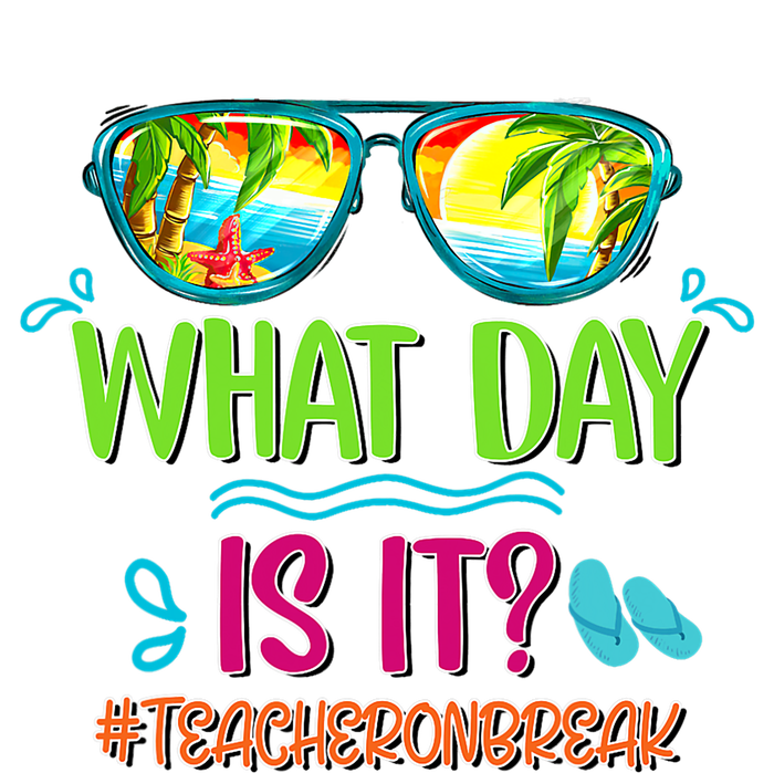 What Day Is It Teacher On Break Summer Vibes Funny Teacher Toddler Zip Fleece Hoodie