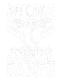 Moms Against White Baseball Pants Funny Baseball Mom Humor Snapback Five-Panel Rope Hat