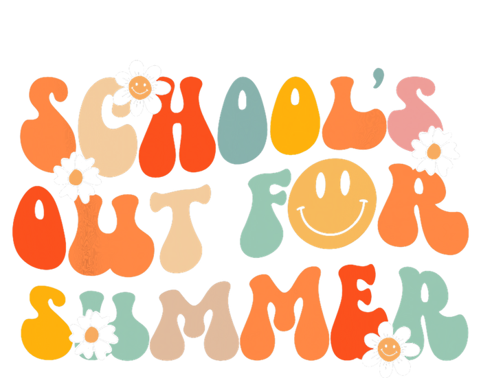 Schools Out For Summer Graduation Teacher Retro Groovy Poster