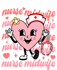 Retro Nurse Midwife Cute Valentines Day Hearts Stethoscope Gift T-Shirt