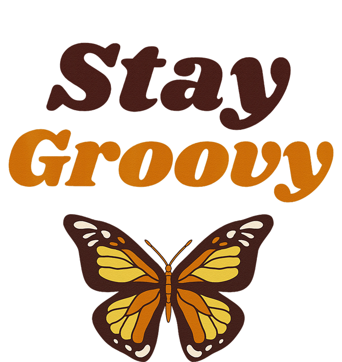 Butterfly Stay Groovy Retro Hippie Positive Mind Happy Life T-Shirt