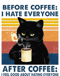 Funny Cat Coffee Before Coffee I Hate Everyone After Coffee T-Shirt