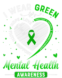 Heart I Wear Green For Mental Health Awareness Month Women's T-Shirt