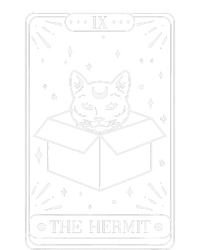 Funny Cat Hermit Tarot Card Witch Astrology Occult Halloween T-Shirt